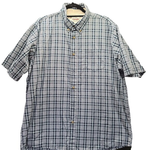 Wrangler Authentic Mens Button Up Multi-Color Size XL 100% Cotton Pocket Button - Picture 1 of 12